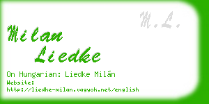 milan liedke business card